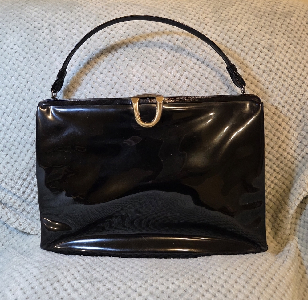(Breakfast at Tiffany’s) Lewis Patent Leather Vintage Retro Handbag